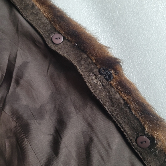 Vintage Bohemian Faux Fur Vest With Embroidery Hippie Boho Small - Picture 11 of 13